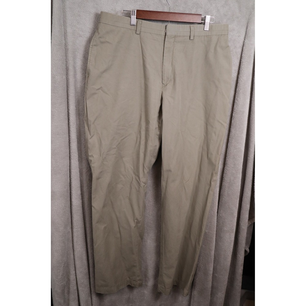 LL Bean Mens 36x30 Khaki Beige Cotton Casual Pants Trousers